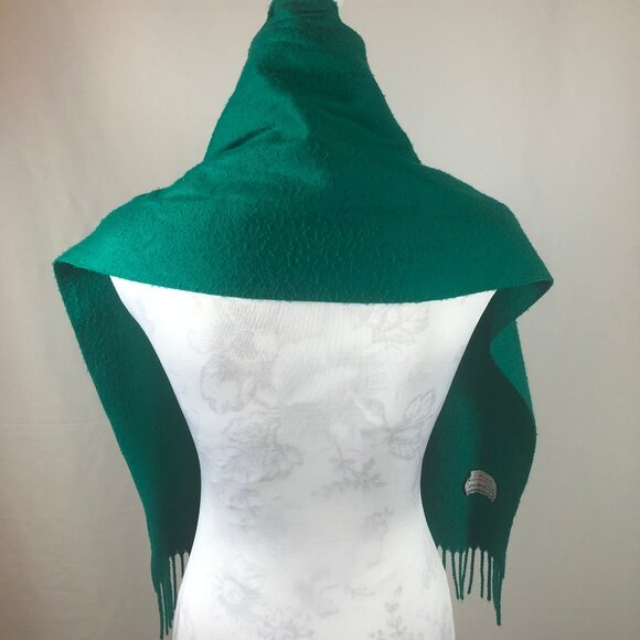 ⭐ RARE Vintage Dana Ashley™ “Cashmyarn” Emerald Scarf — Made in Japan — RN 14754 - Picture 6 of 10